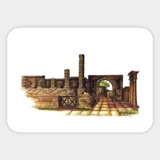 Pompeii Ruin Sticker